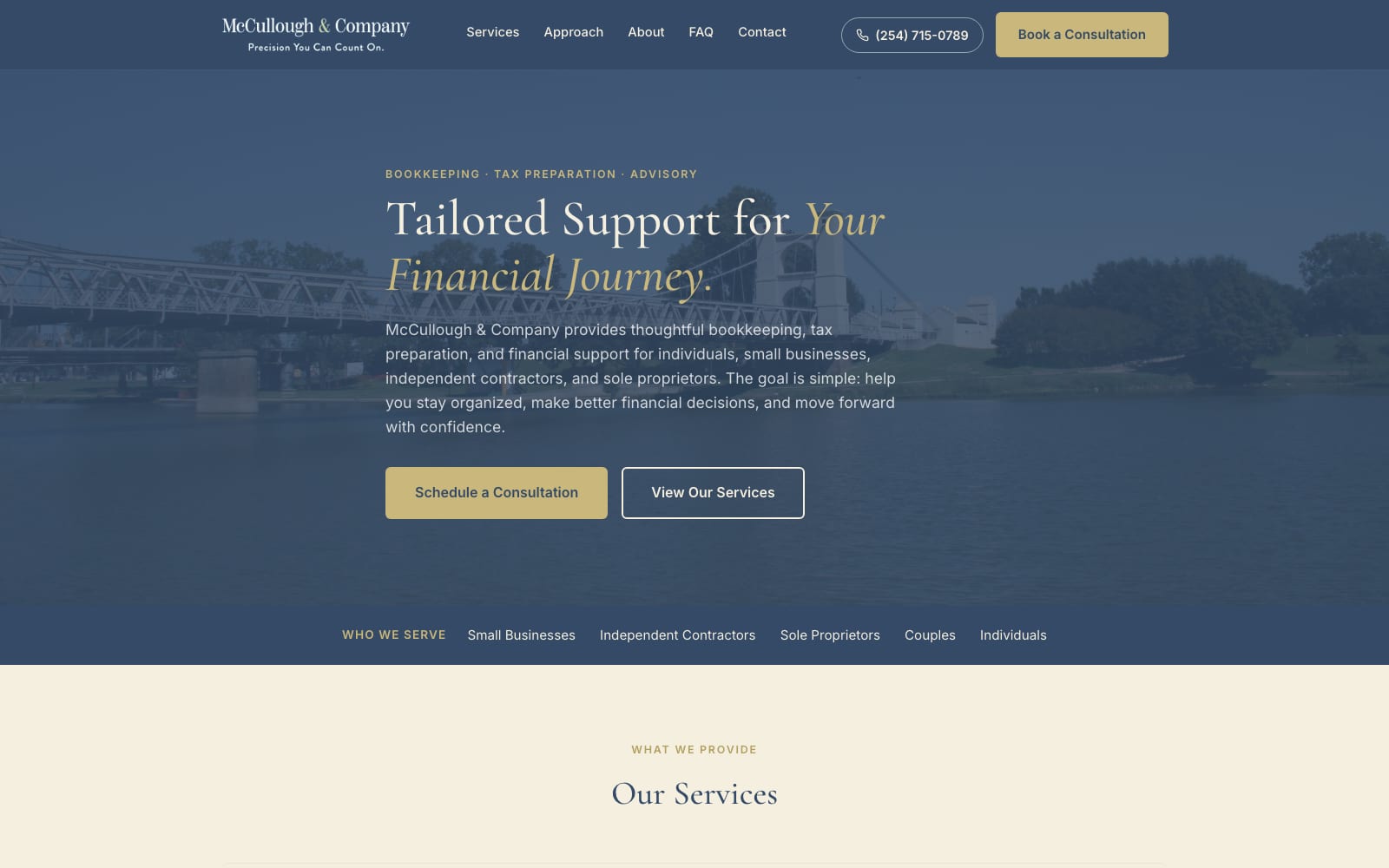 McCullough & Company homepage
